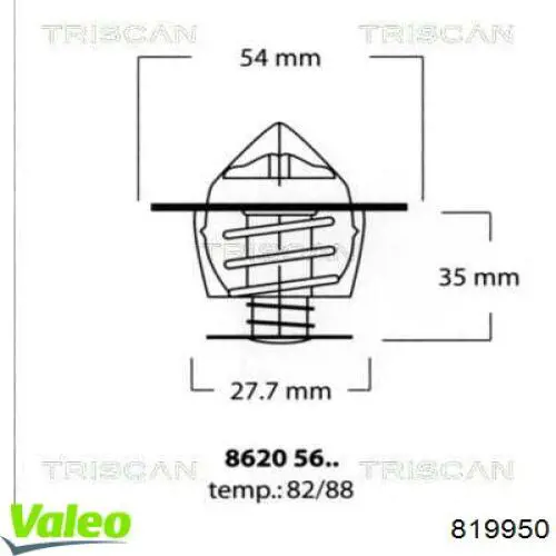 Comprar 819950 VALEO Termostato