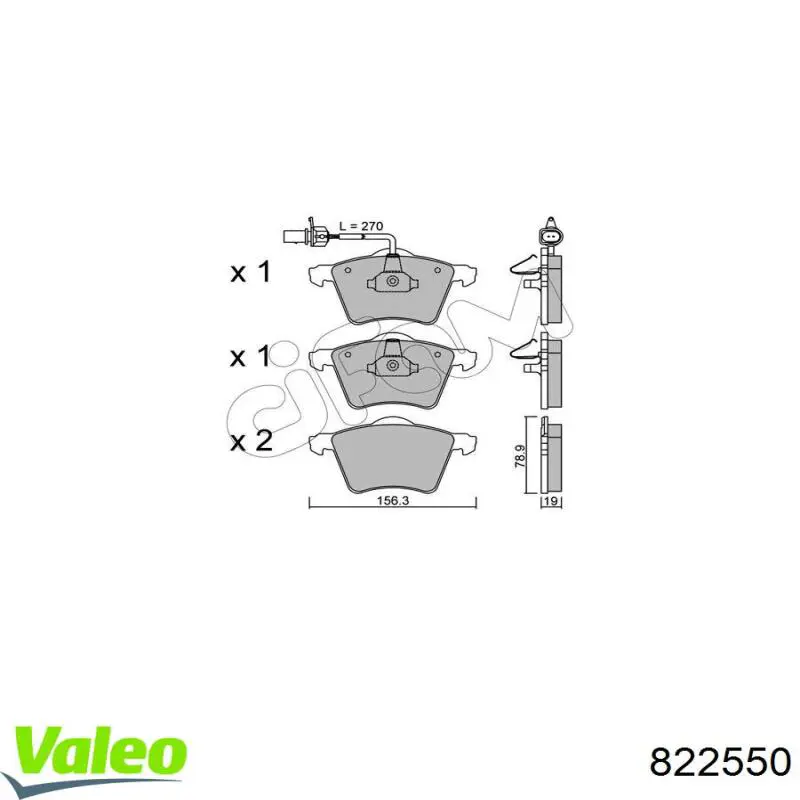 822550 VALEO condensador aire acondicionado