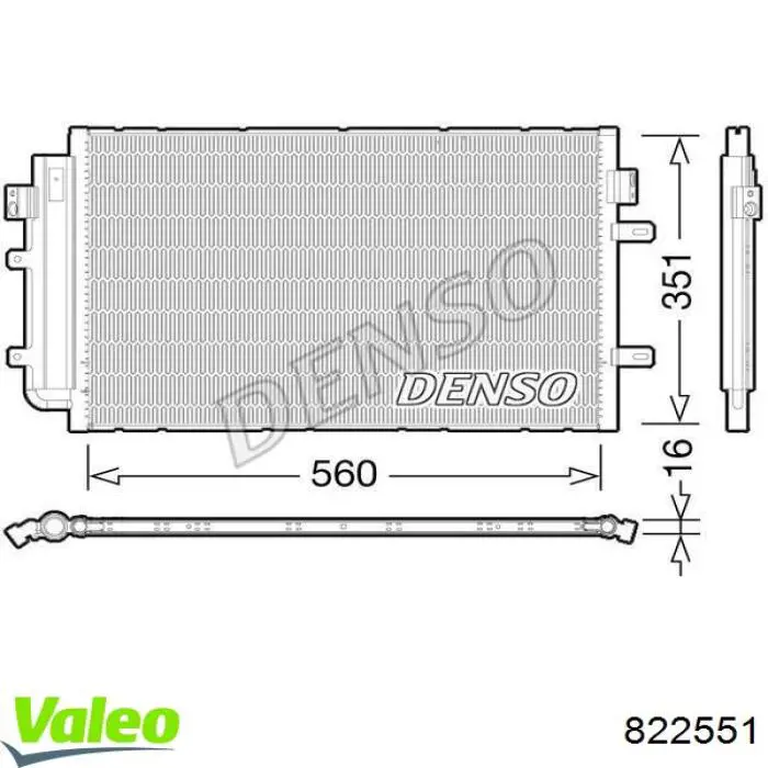 822551 VALEO condensador aire acondicionado