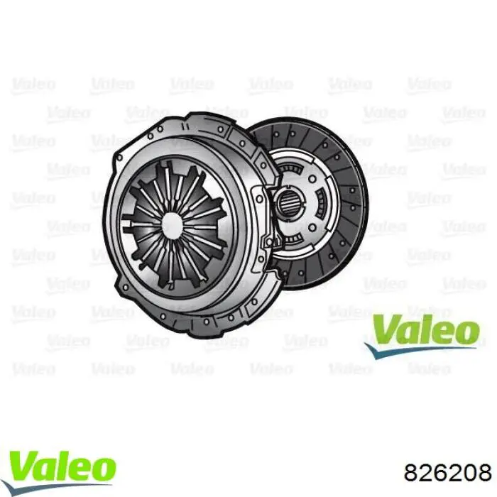 826208 VALEO kit de embrague (3 partes)