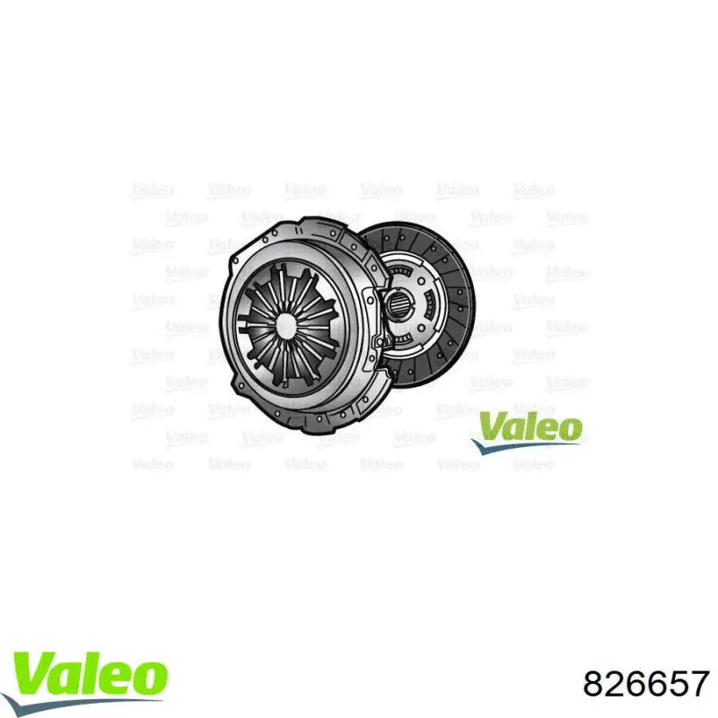 826657 VALEO kit de embrague (3 partes)