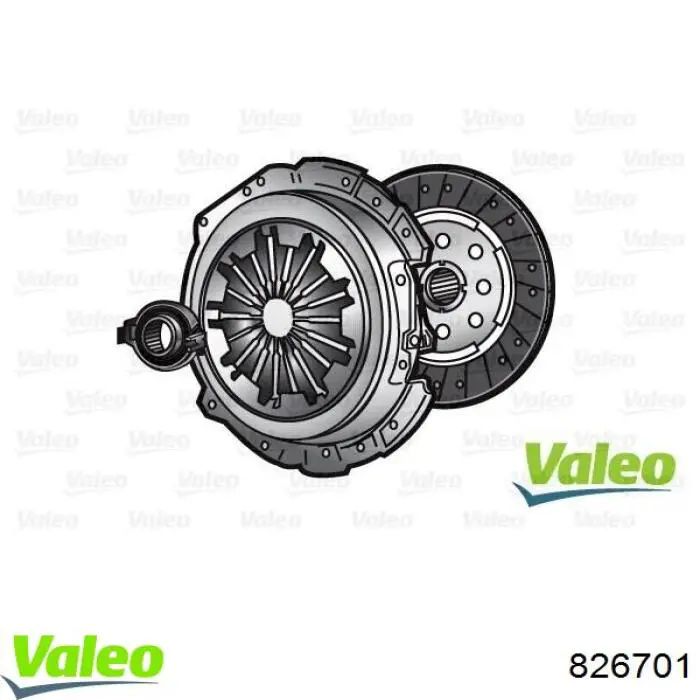 826701 VALEO kit de embrague (3 partes)