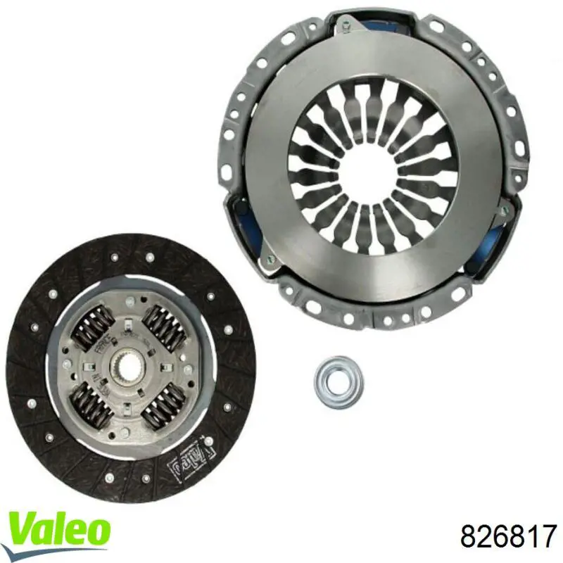 826817 VALEO kit de embrague (3 partes)