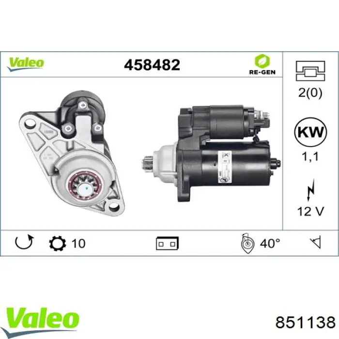 851138 VALEO mecanismo de elevalunas, puerta trasera izquierda