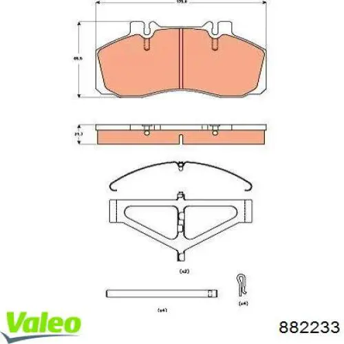 882233 VALEO pastillas de freno delanteras