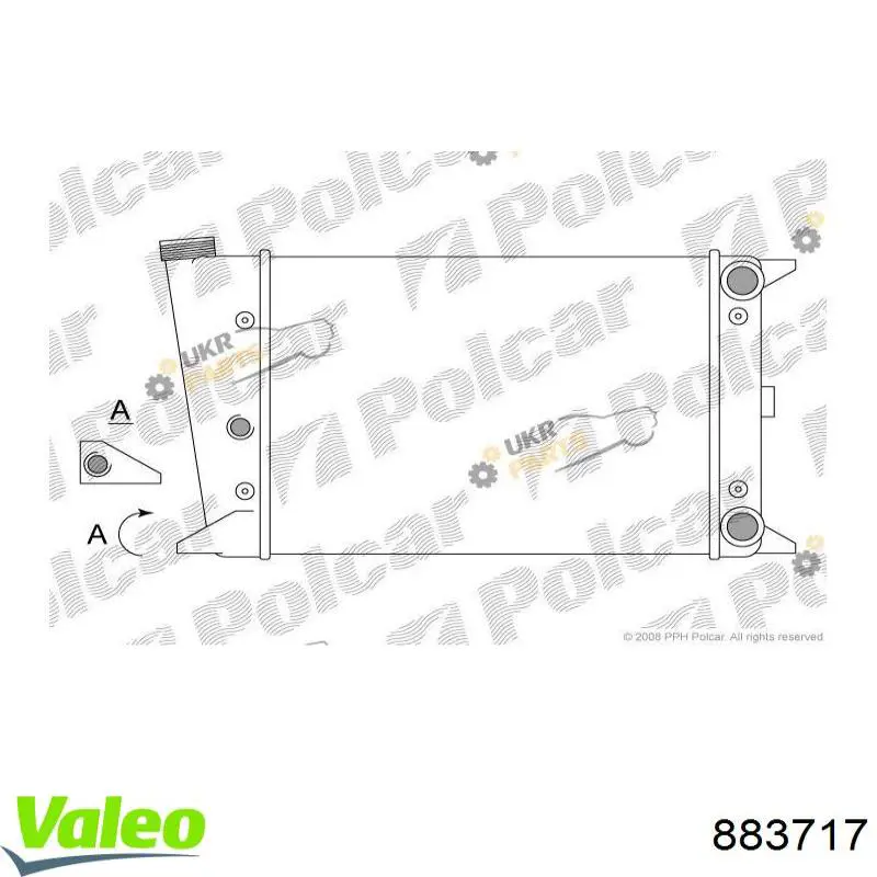 883717 VALEO radiador refrigeración del motor