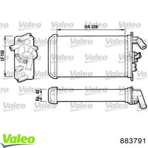 883791 VALEO Radiador interior