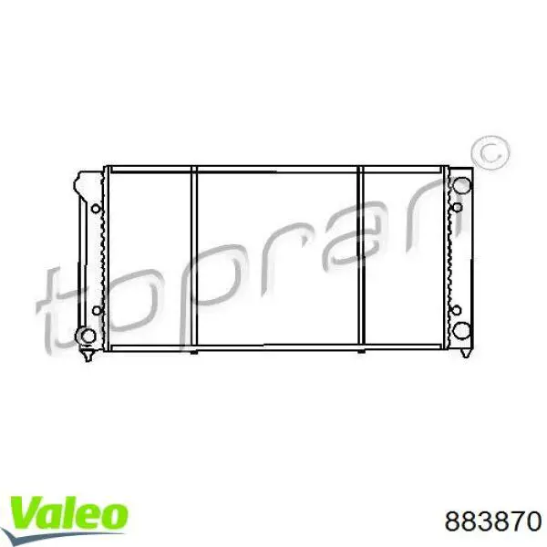 883870 VALEO radiador refrigeración del motor