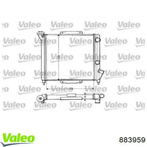 Radiador 883959 VALEO
