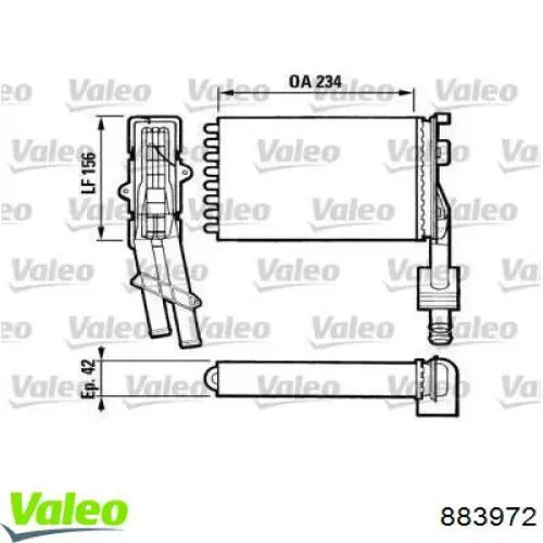 Comprar 883972 VALEO Radiador calefacción