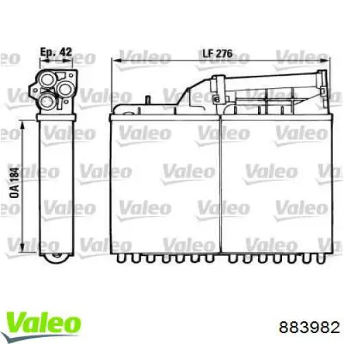 Radiador calefacción 883982 VALEO