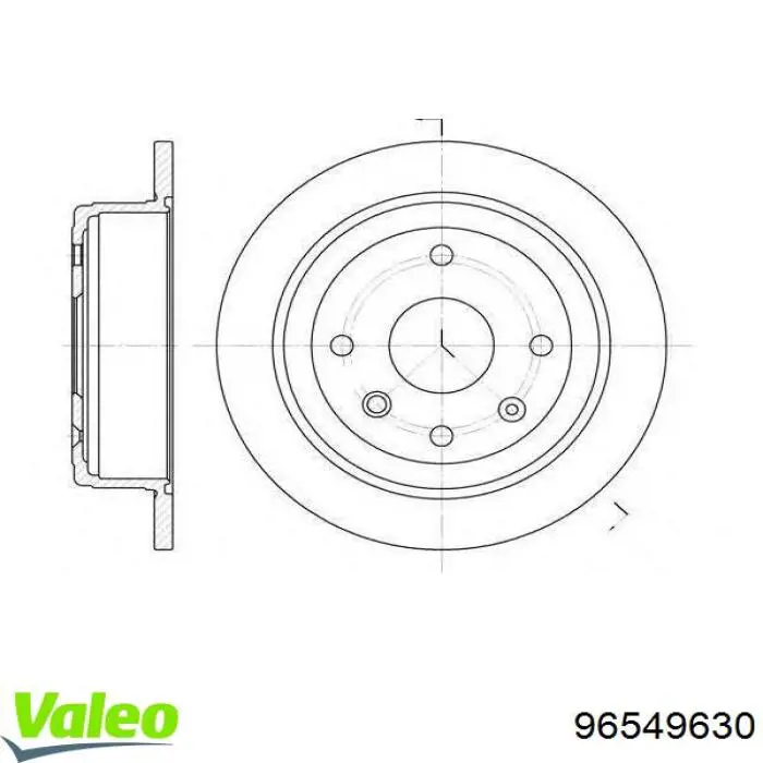 Disco de freno trasero Chevrolet Aveo 2 T250, T255