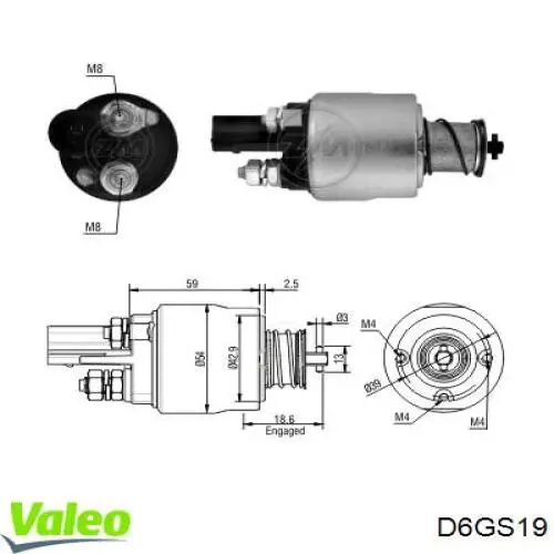 D6GS19 VALEO motor de arranque