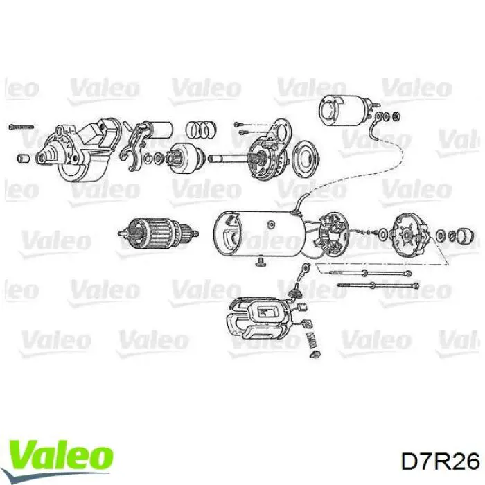 Burro de arranque  VALEO D7R26 precio, desde 31,76 EUR