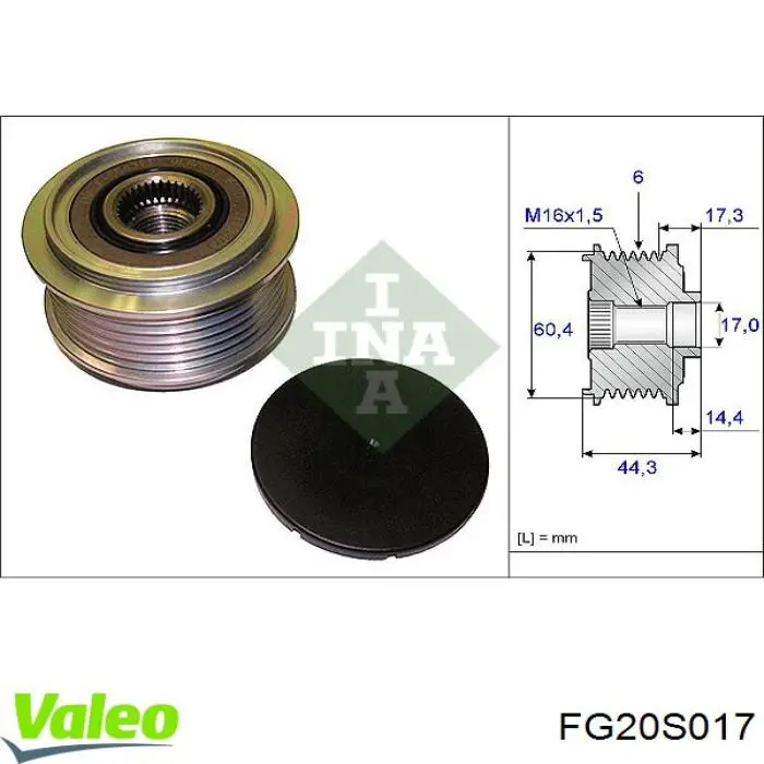 FG20S017 VALEO alternador