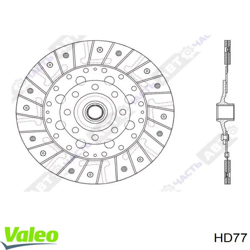 Disco de embrague HD77 VALEO