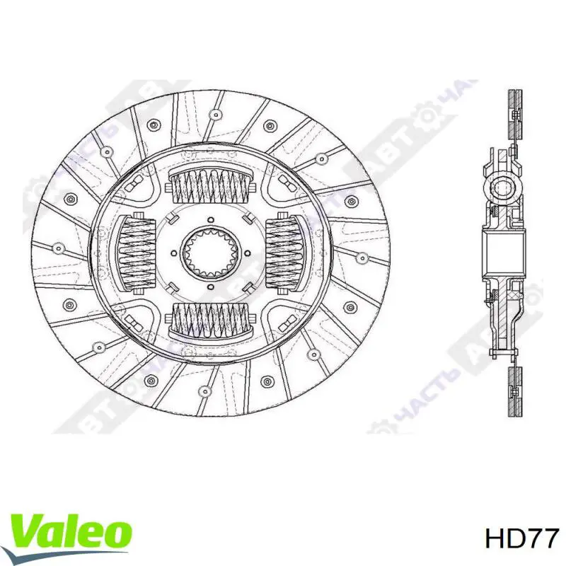 HD77 VALEO Disco de embrague