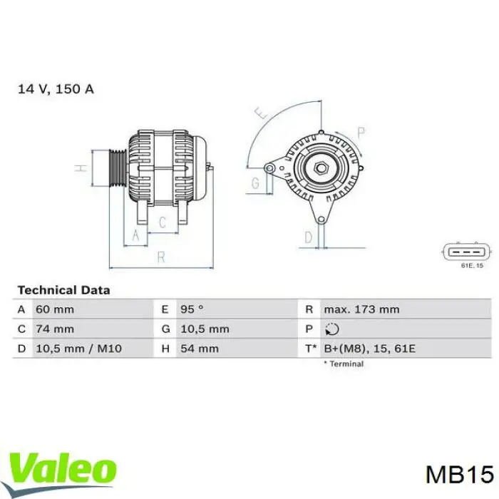 MB15 VALEO Disco de embrague
