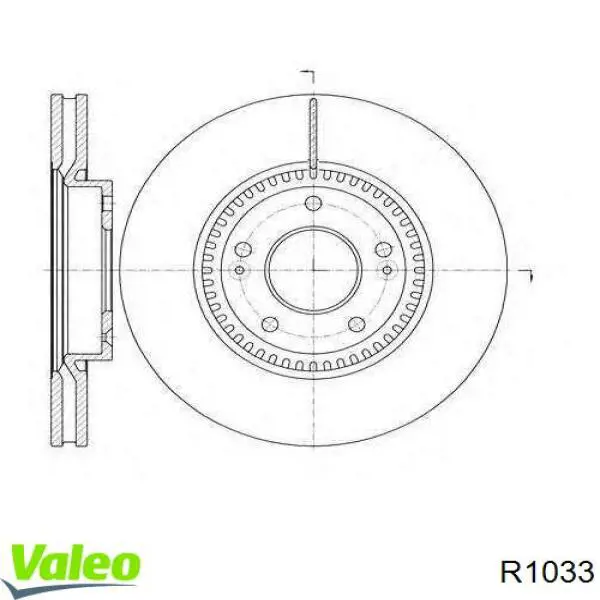 R1033 VALEO freno de disco delantero