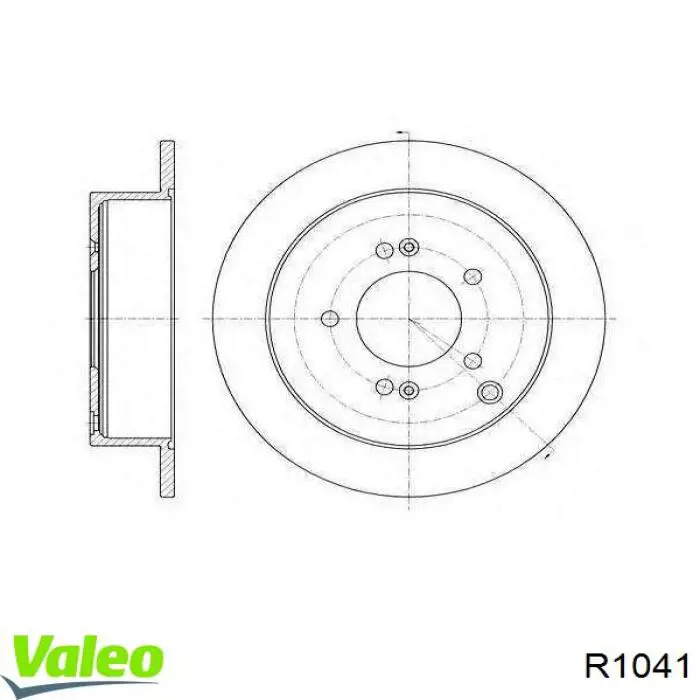 R1041 VALEO disco de freno trasero