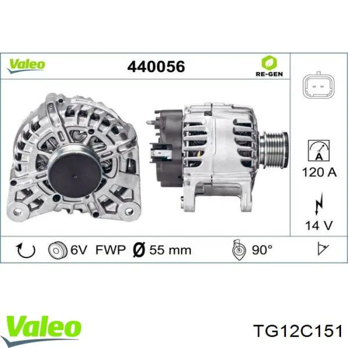 TG12C151 VALEO alternador