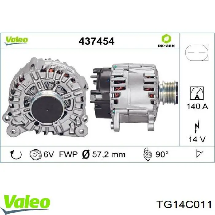 TG14C011 VALEO alternador