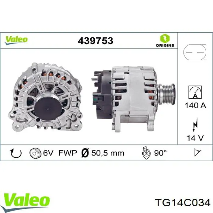 Alternador Volkswagen Caddy 4 SAB, SAJ