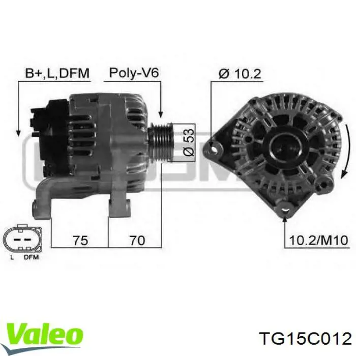 TG15C012 VALEO alternador