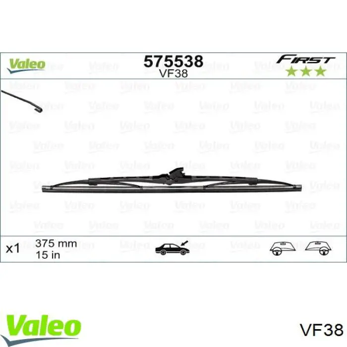 Limpiaparabrisas traseros VF38 VALEO