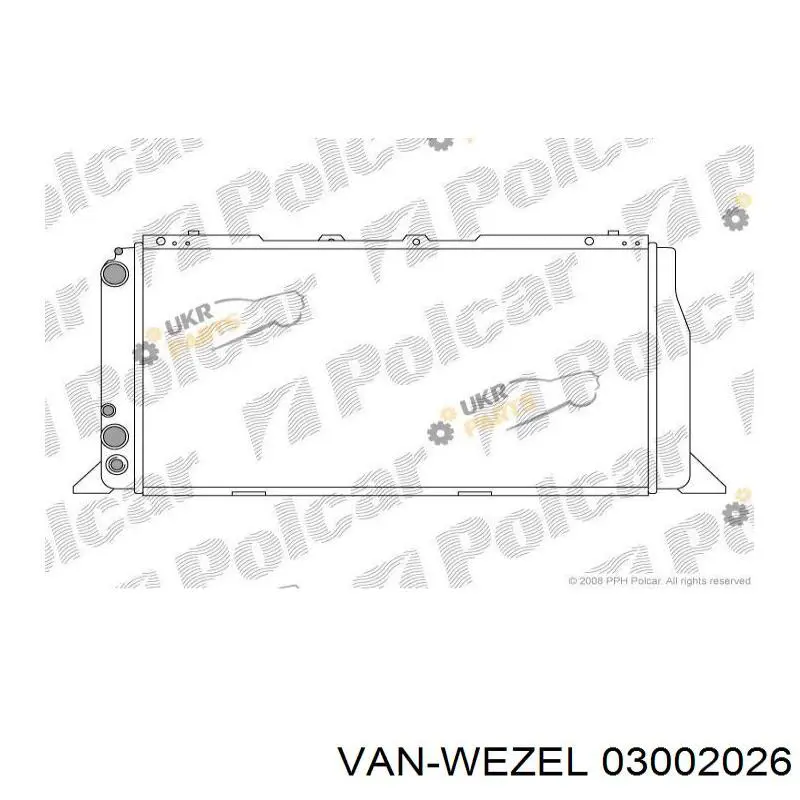 03002026 VAN Wezel radiador refrigeración del motor