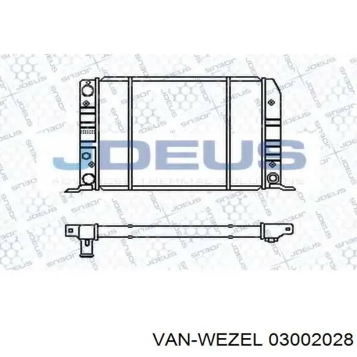 03002028 VAN Wezel radiador refrigeración del motor