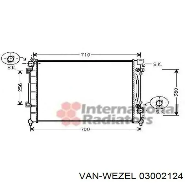 03002124 VAN Wezel Refrigeración del motor