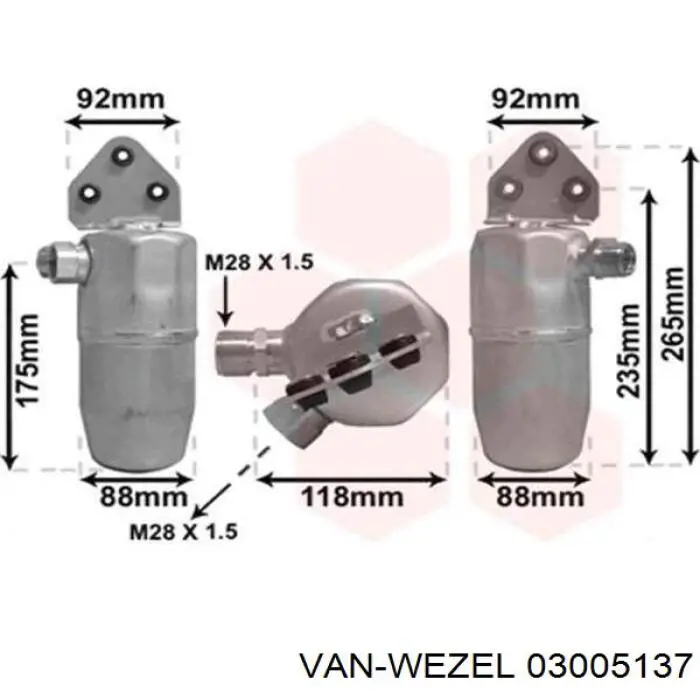 03005137 VAN Wezel condensador aire acondicionado