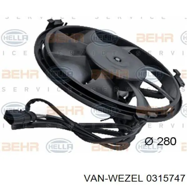 Comprar 0315747 VAN Wezel Ventilador del motor