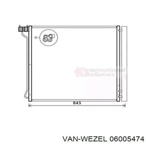 06005474 VAN Wezel condensador aire acondicionado