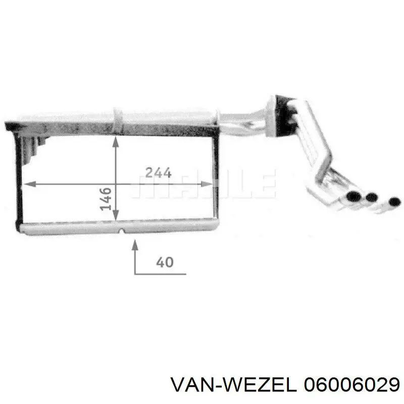 06006029 VAN Wezel radiador de calefacción