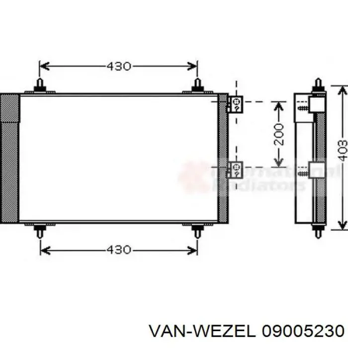 Aire acondicionado capacitor VAN Wezel 09005230 precio, desde 82,58 EUR
