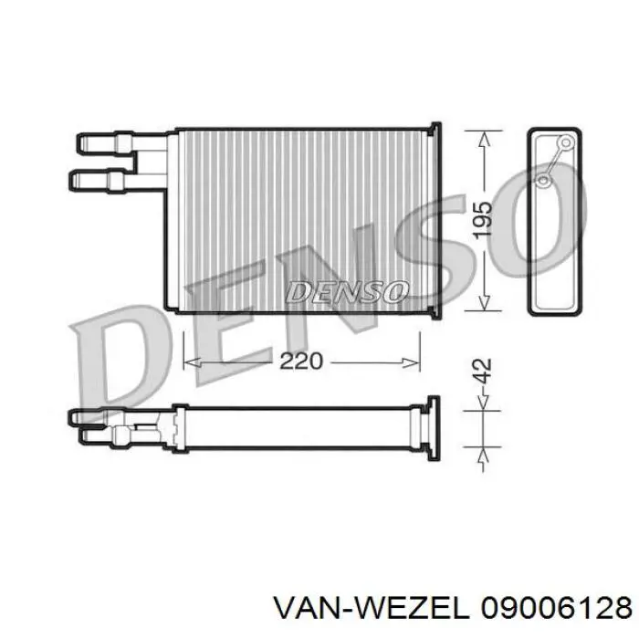 Comprar 09006128 VAN Wezel Radiador calefacción