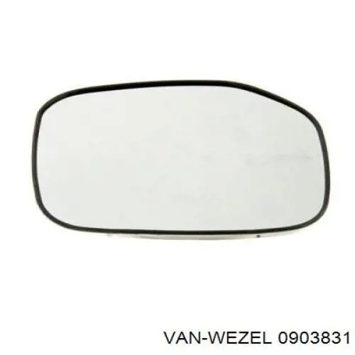 0903831 VAN Wezel cristal de espejo retrovisor exterior izquierdo