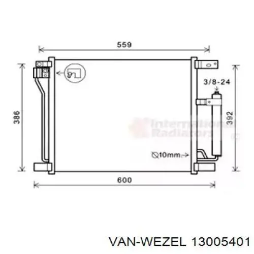 13005401 VAN Wezel condensador aire acondicionado