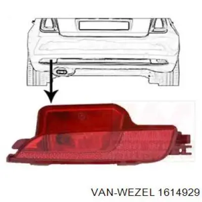 52008635 Fiat/Alfa/Lancia Faro niebla trasero izquierdo
