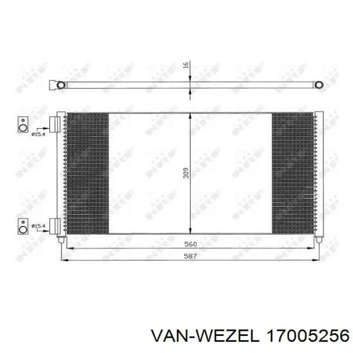 17005256 VAN Wezel condensador aire acondicionado