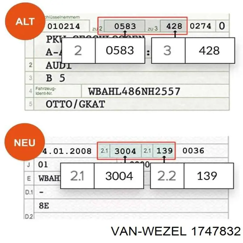 1747832 VAN Wezel cristal de espejo retrovisor exterior derecho