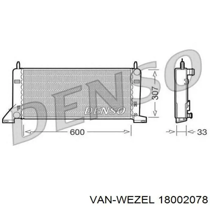 18002078 VAN Wezel radiador