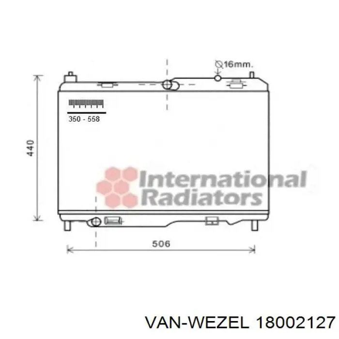 18002127 VAN Wezel radiador refrigeración del motor