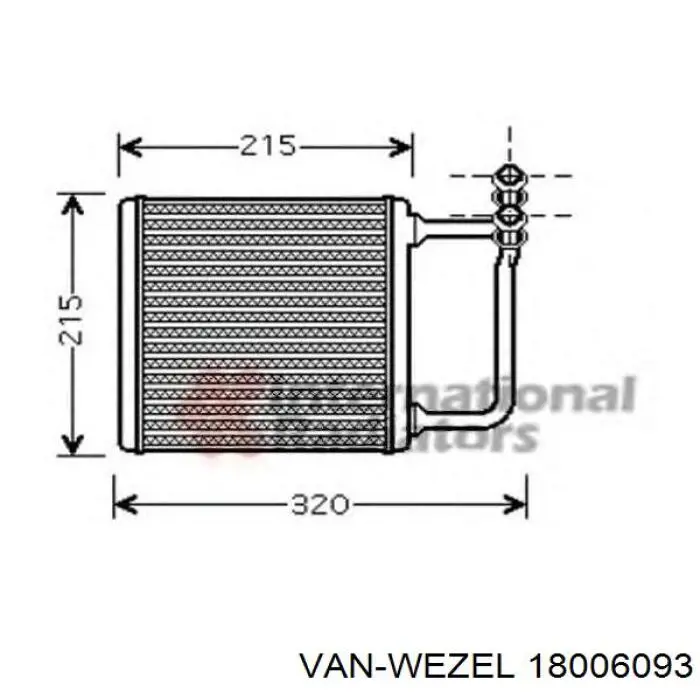 18006093 VAN Wezel Radiador interior
