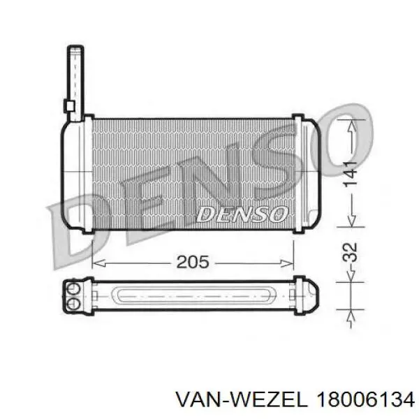 18006134 VAN Wezel radiador calefacción