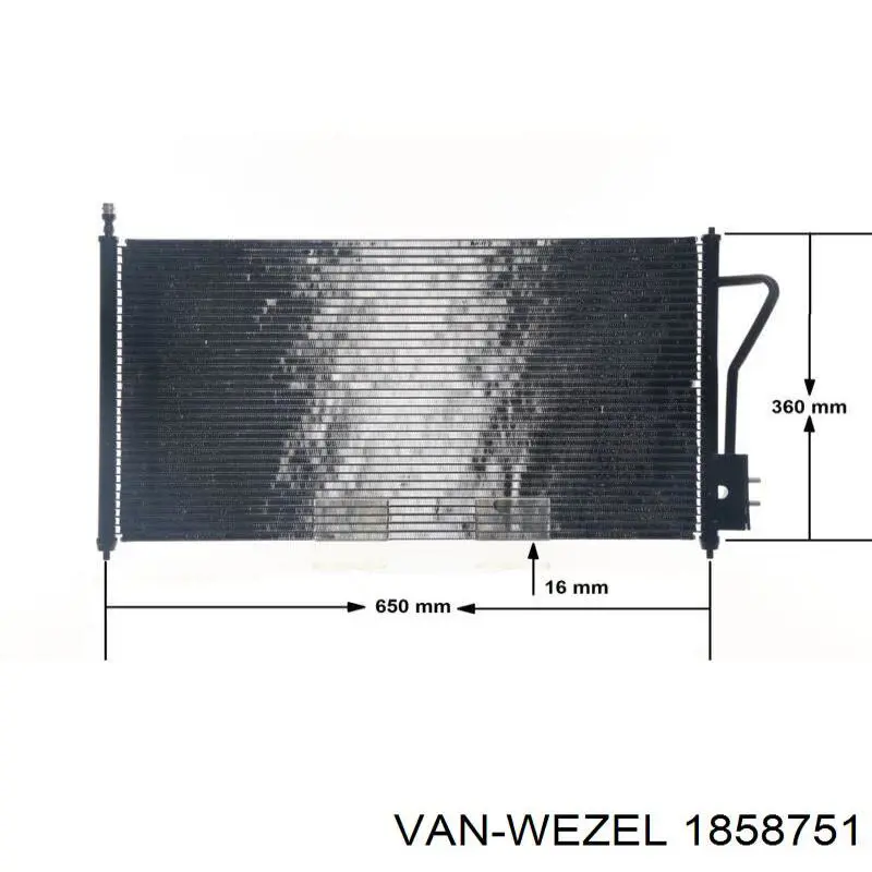 1858751 VAN Wezel difusor de radiador, ventilador de refrigeración, condensador del aire acondicionado, completo con motor y rodete