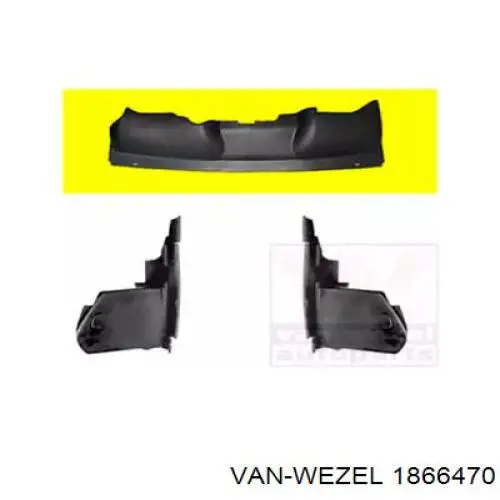 1866470 VAN Wezel deflector de aire, radiador, superior