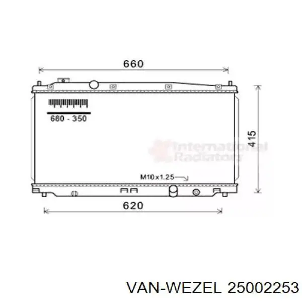 25002253 VAN Wezel radiador refrigeración del motor